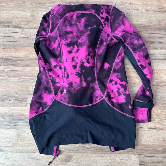 Lululemon Daily Practice Jacket women’s pink and black jacket size 4 - Picture 12 of 13